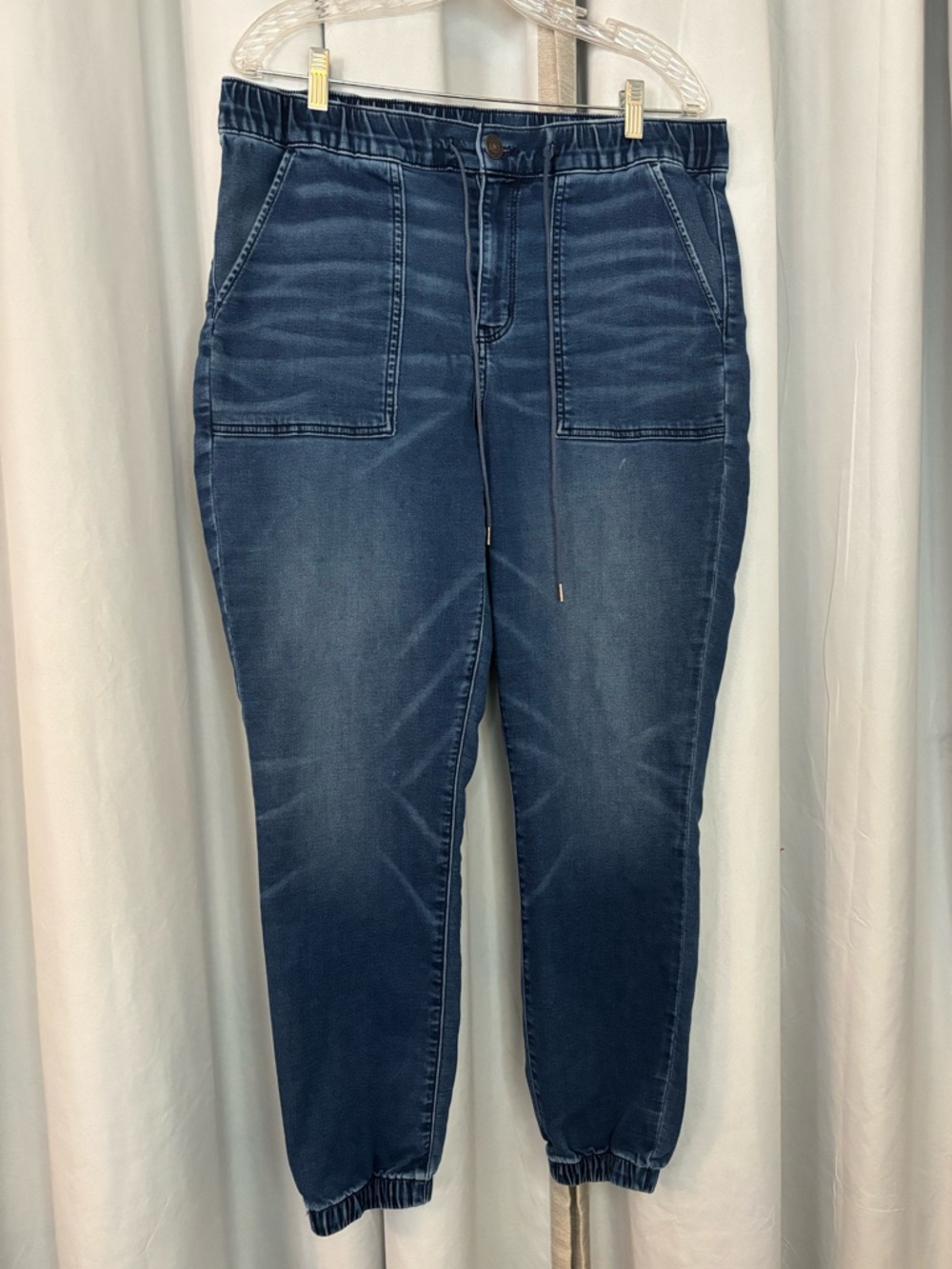 American Eagle Outfitters Dark Blue Jogger Jeans Next Level Stretch Size 16